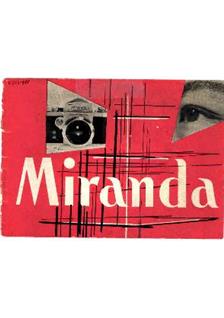 Miranda A manual. Camera Instructions.